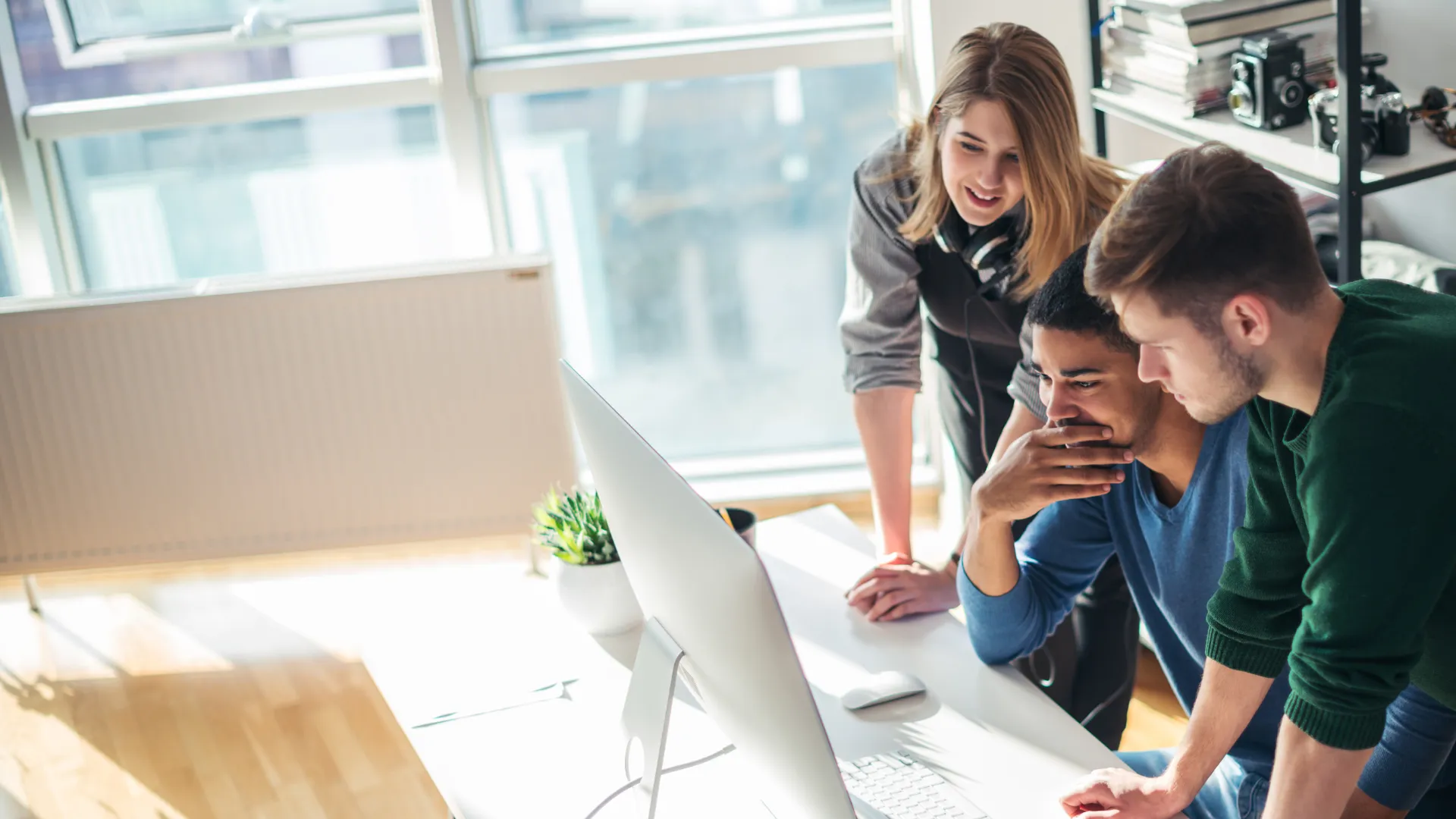 A group of people working together